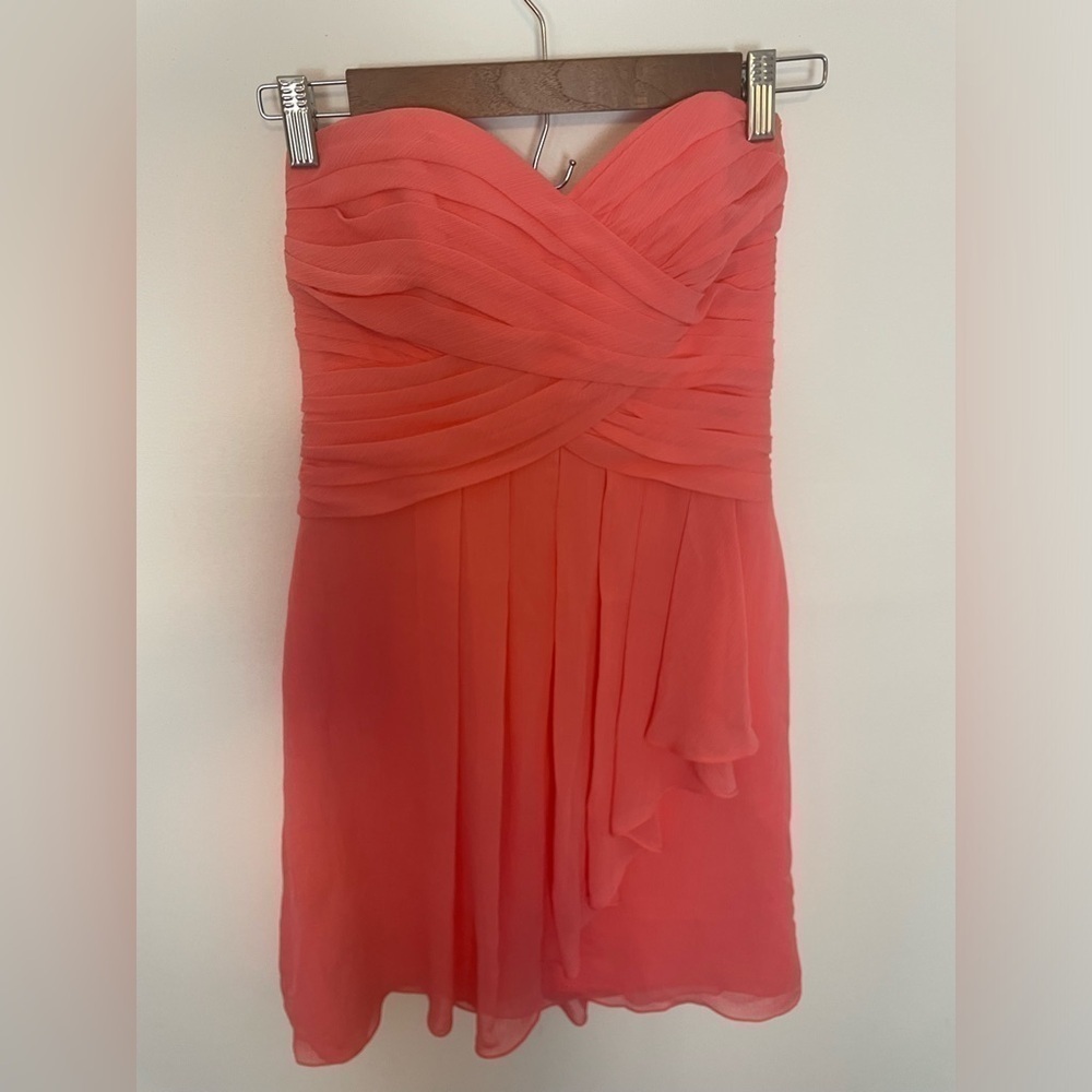David’s Bridal Coral Dress Size 2